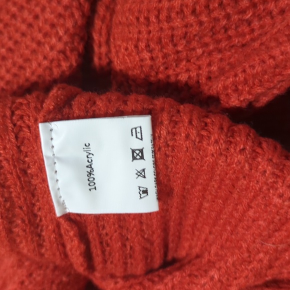 Zaful Woman's Cropped Turtleneck Knit Sweater Tan Brown Medium Pullover Casual - Picture 9 of 9